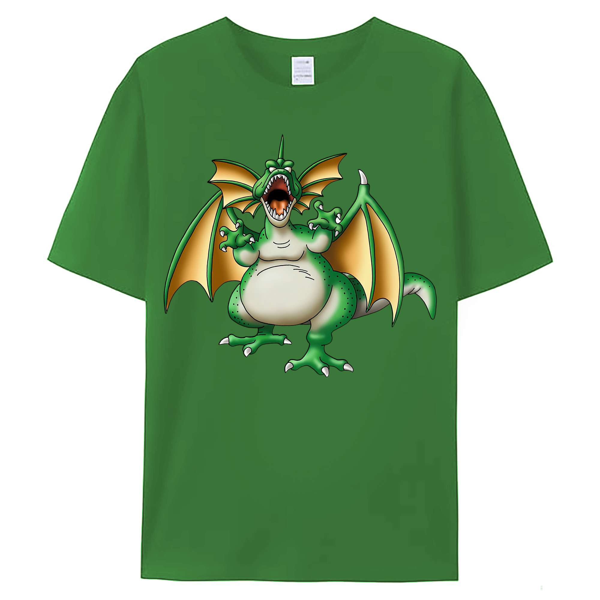（画像用） ドラゴンクエスト Doragon Kuesuto Dragon Quest レディースカジュアルプリントTシャツ（綿100％）